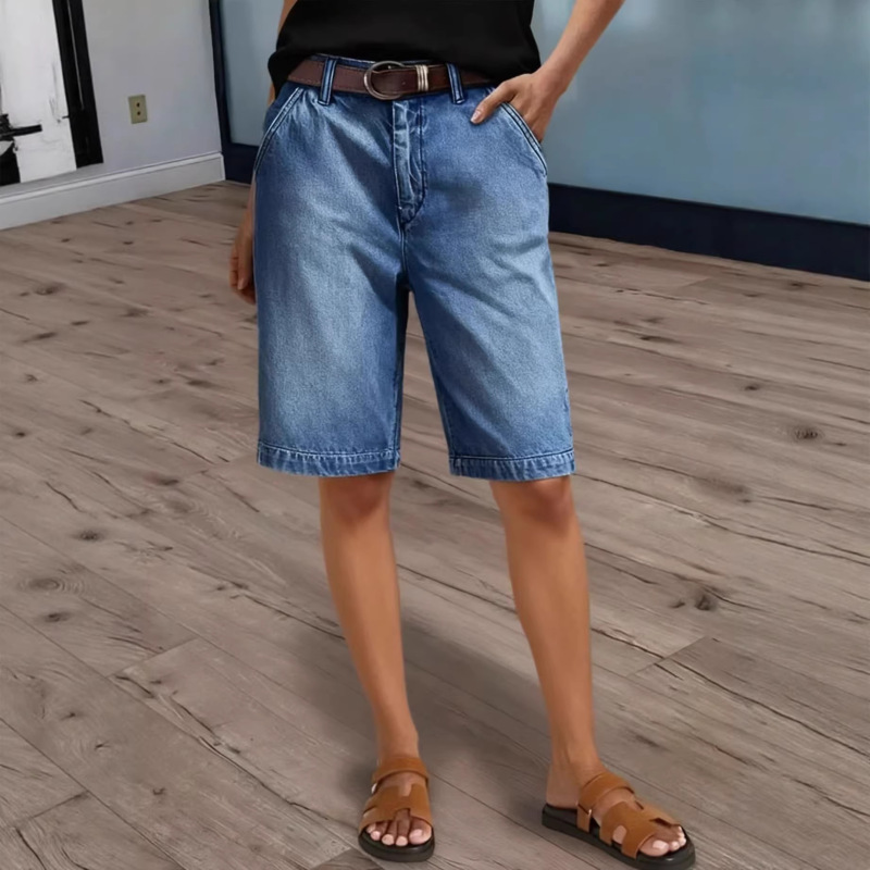 European and American 2026 New Style Amazon Shein Temu Foreign Trade Elastic High-Waisted Denim Shorts for Women European and American 2026 New Style Amazon Shein Temu Foreign Trade Elastic High-Waisted Denim Shorts for Women