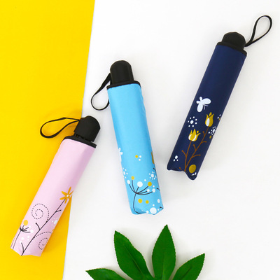 Umbrella men and women rain or shine Dual use Anti sai ultraviolet-proof Double fold Parasol student sunshade