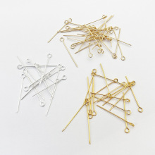 铜电泳电镀14K金九字针DIY串珠材料饰品连接针古风发簪挂件配件