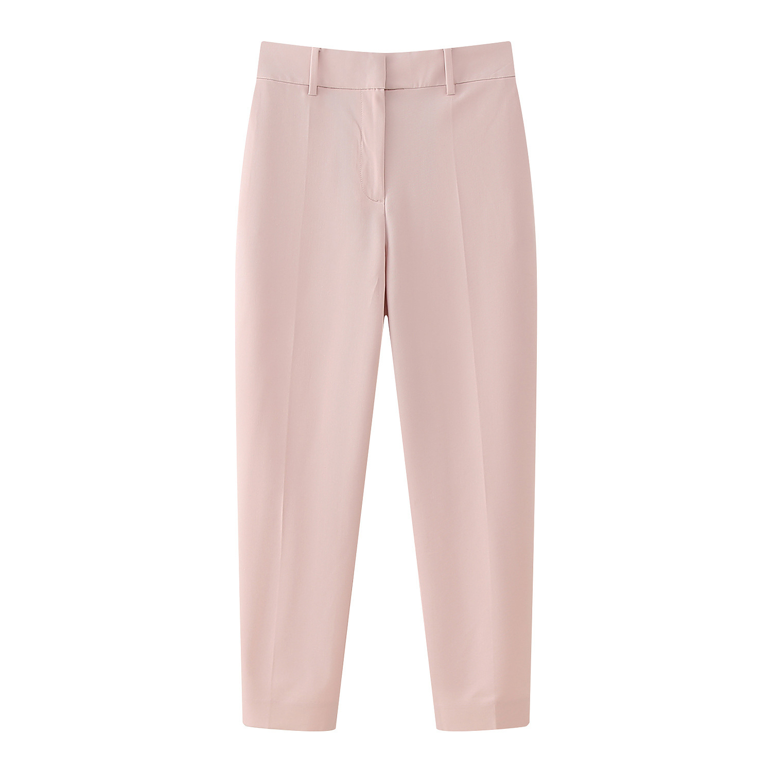 Pantaloni a sigaretta semplici e versatili, casual, tinta unita, della nuova collezione primaverile da donna_voghion.com