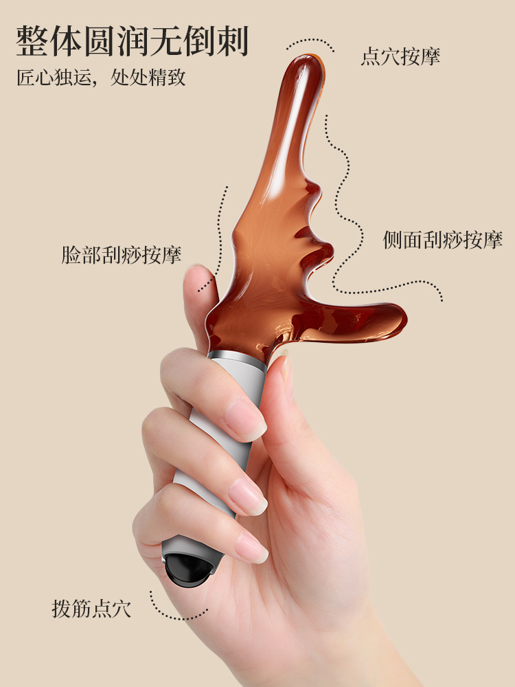 Dispositivo de apertura de punto de barra de acupuntura, meridiano magnético multifuncional, lápiz de extracción de tendones de mano, pedicura, herramienta de dragado de masaje de pájaro triangular