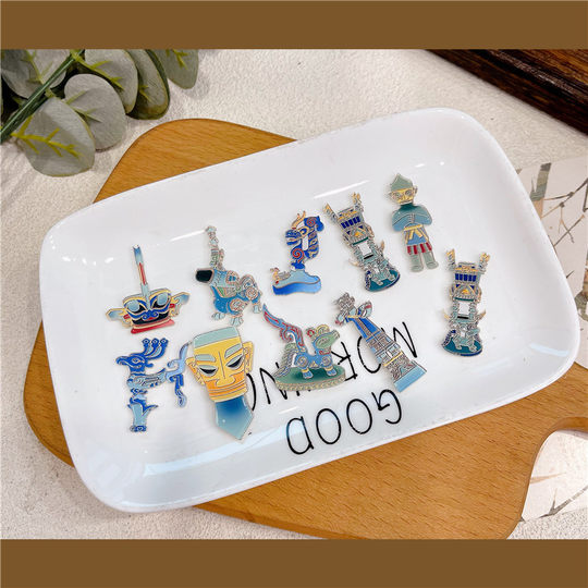 Seven Star Pile Badge Decoration Pin Clothes Pencil Bag Children's Kindergarten Enlightenment Museum Brooch Gift to Friends
