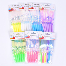 跨境塑料吹龙玩具口哨啦啦队气氛助兴道具金色流苏幻彩吹龙口哨