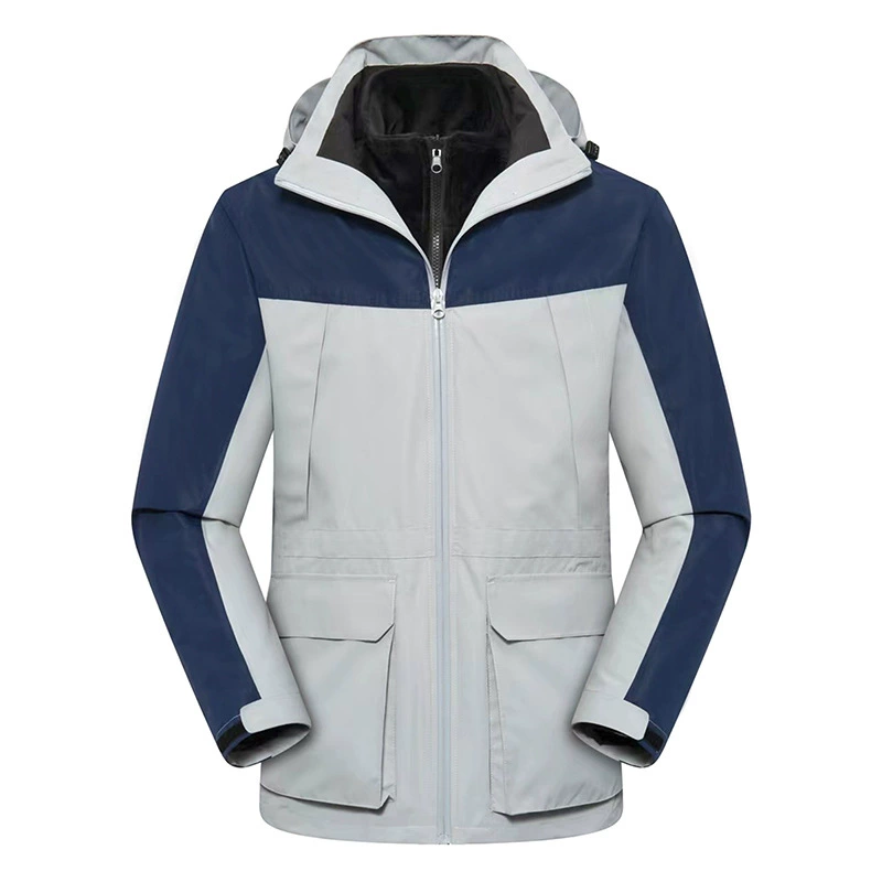 Windproof waterproof jacket, velvet removable liner, set for work, ski ski suit, increased thickness