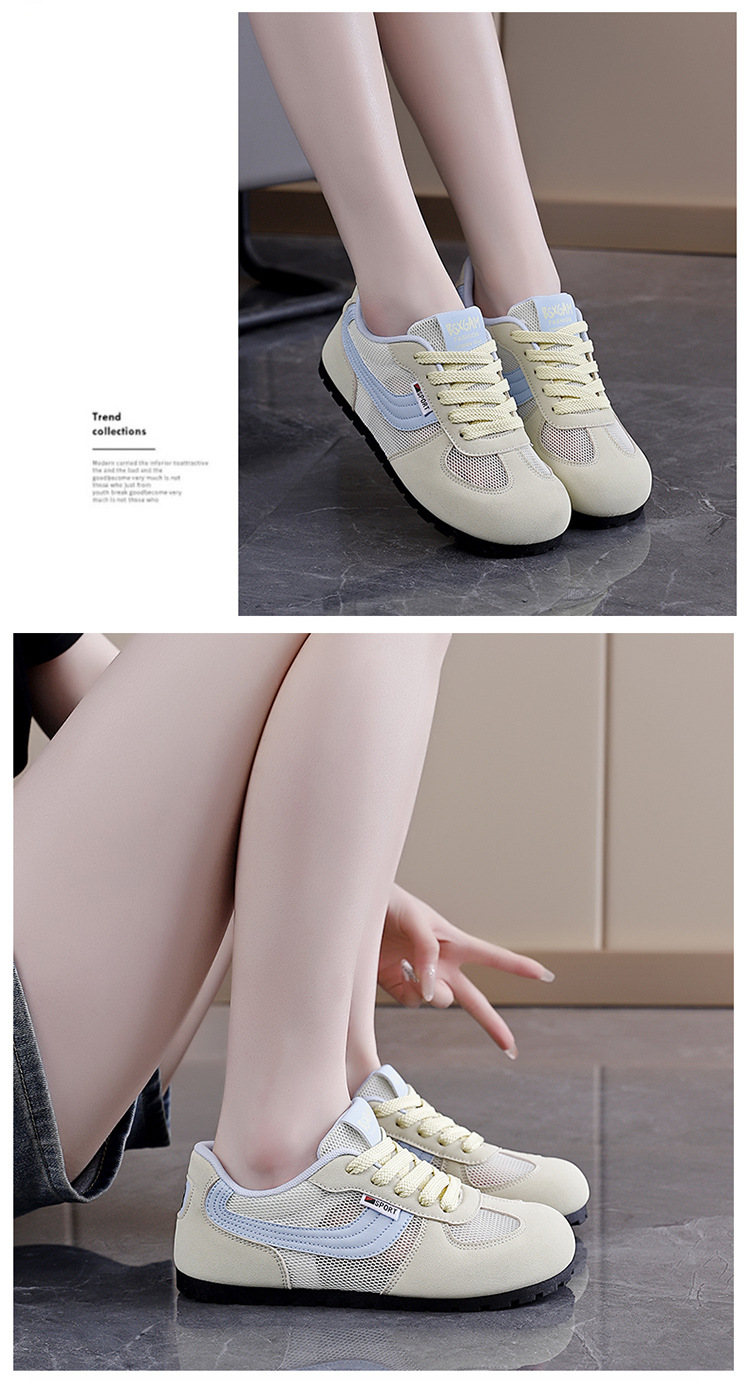 Hong Kong-style German Training Trendy On Instagram, 2026 Summer New Model, Mesh Sports Casual Shoes, Women's White_vogvips.com