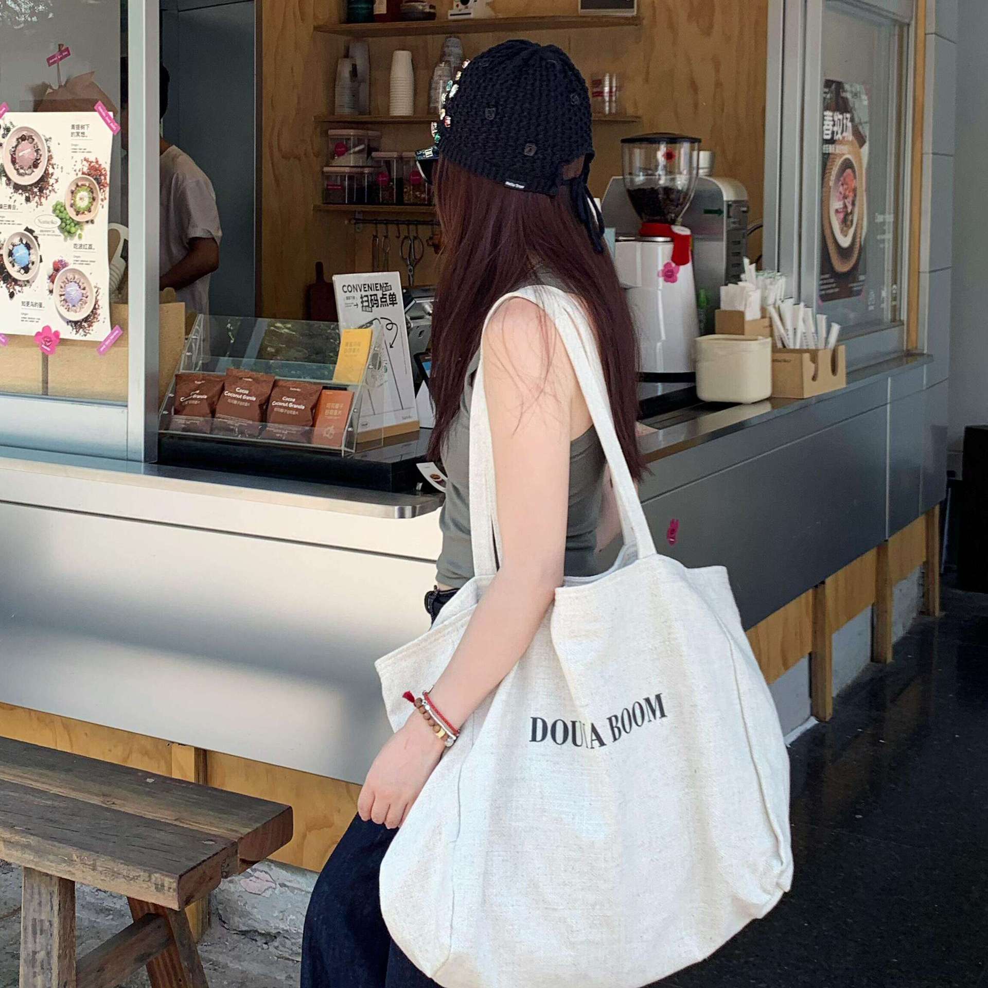 Bolsas de tela de vela de mano personalizadas bolsas de compras de supermercados de gran capacidad sueltas, suaves y Colapsadas personalizadas bolsas de hombro para estudiantes que viajan a clase