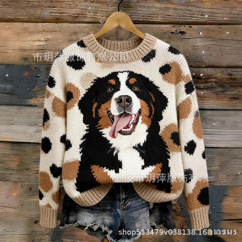 New Cross-Border Independent Station Amazon 3D Digital Printing Cat Christmas Women's Round Neck Sweatshirt Autumn and Winter New Cross-Border Independent Station Amazon 3D Digital Printing Cat Christmas Women's Round Neck Sweatshirt Autumn and Winter