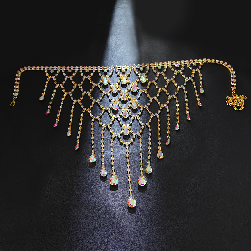 Silver Rhinestone Tassel Hair Accessory