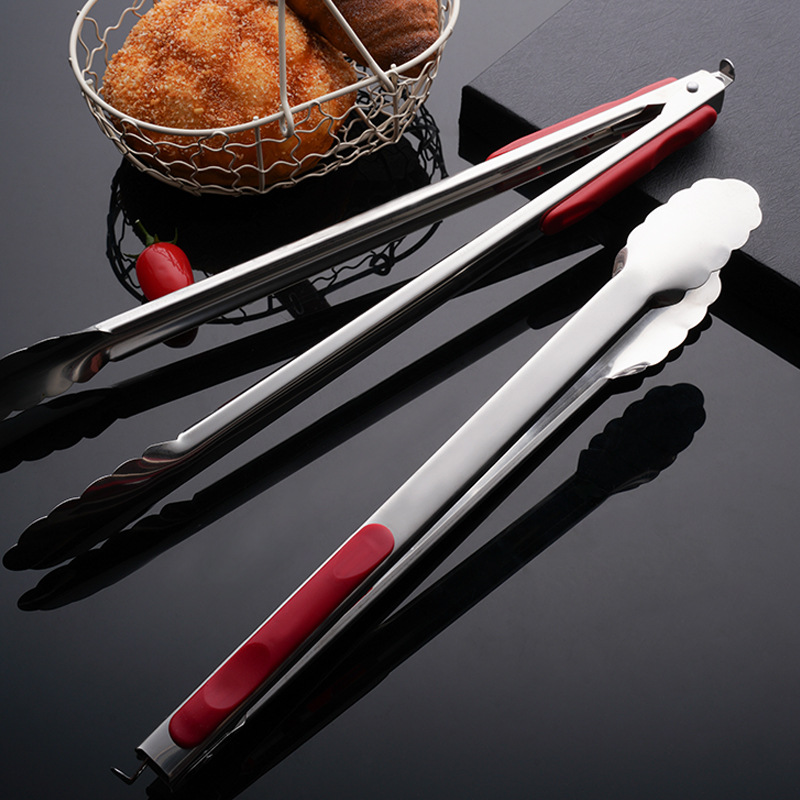 Food Clip Stainless Steel Barbecue Clip Buffet Kitchen Anti-scalding Bread Clip Hotel Steak Clip Barbecue Food Clip