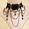 Accessory, choker, necklace, retro chain for key bag , Gothic