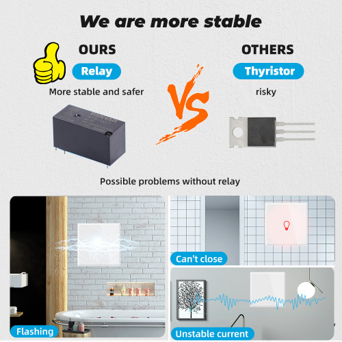 WIFI switch single live wire touch graffiti smart wall light voice timing tempered glass European standard wall switch