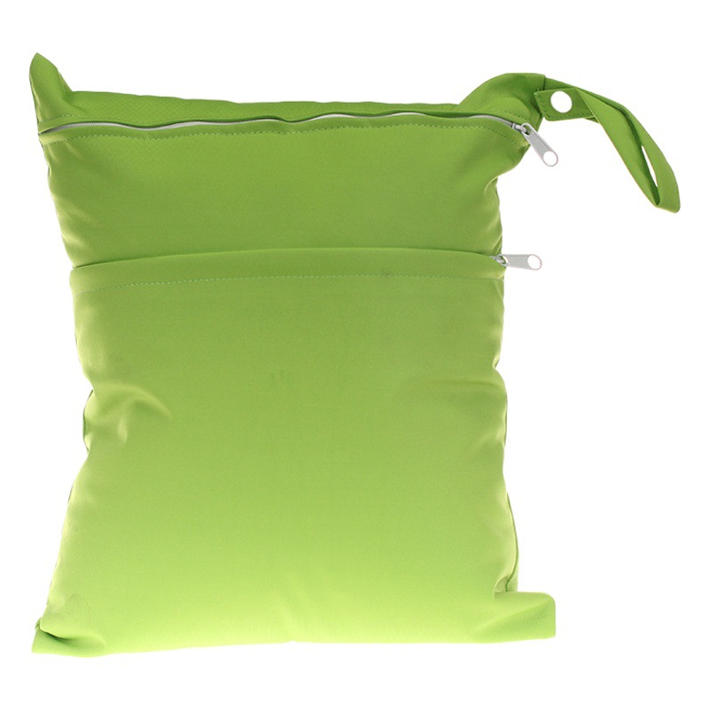 28 Colors Double Zipper Solid Color Diaper Bag Diaper Storage Bag with Waterproof Film Small Wholesale Cosmetic Bag