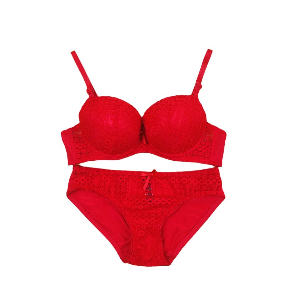 Women's large size bra wih seel rings gahered o preven sagging, high aesheic value lace cup face sexy lingerie_voghion.com