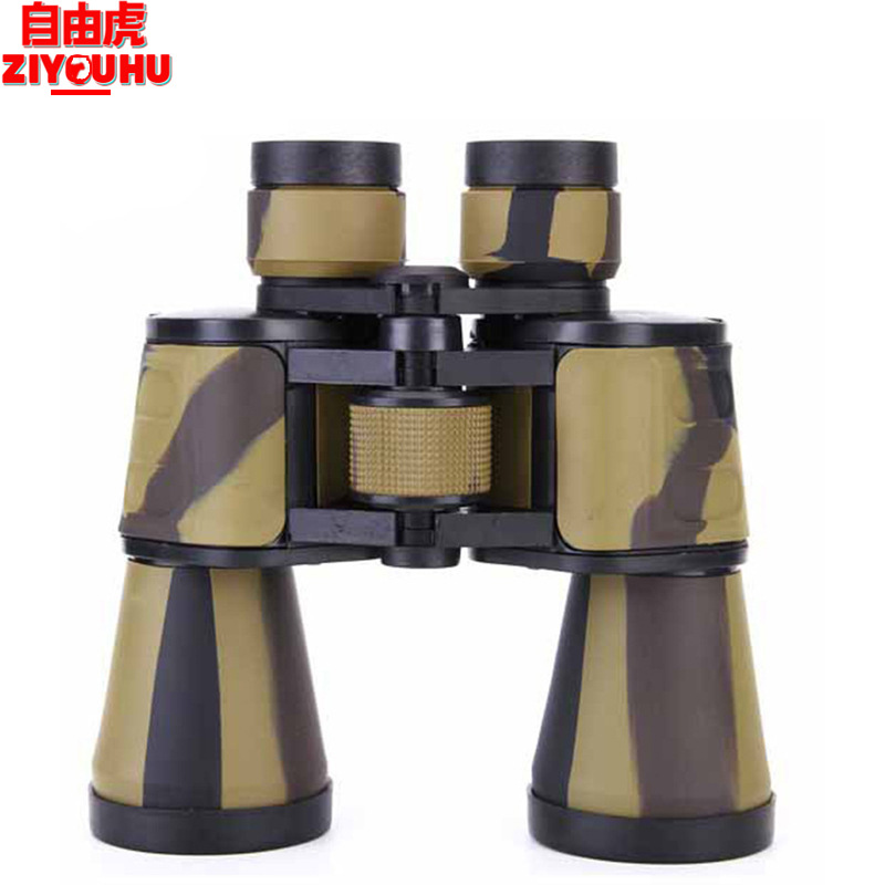 自由虎双筒望远镜批发高清高倍户外观光观景演唱会20x50迷彩