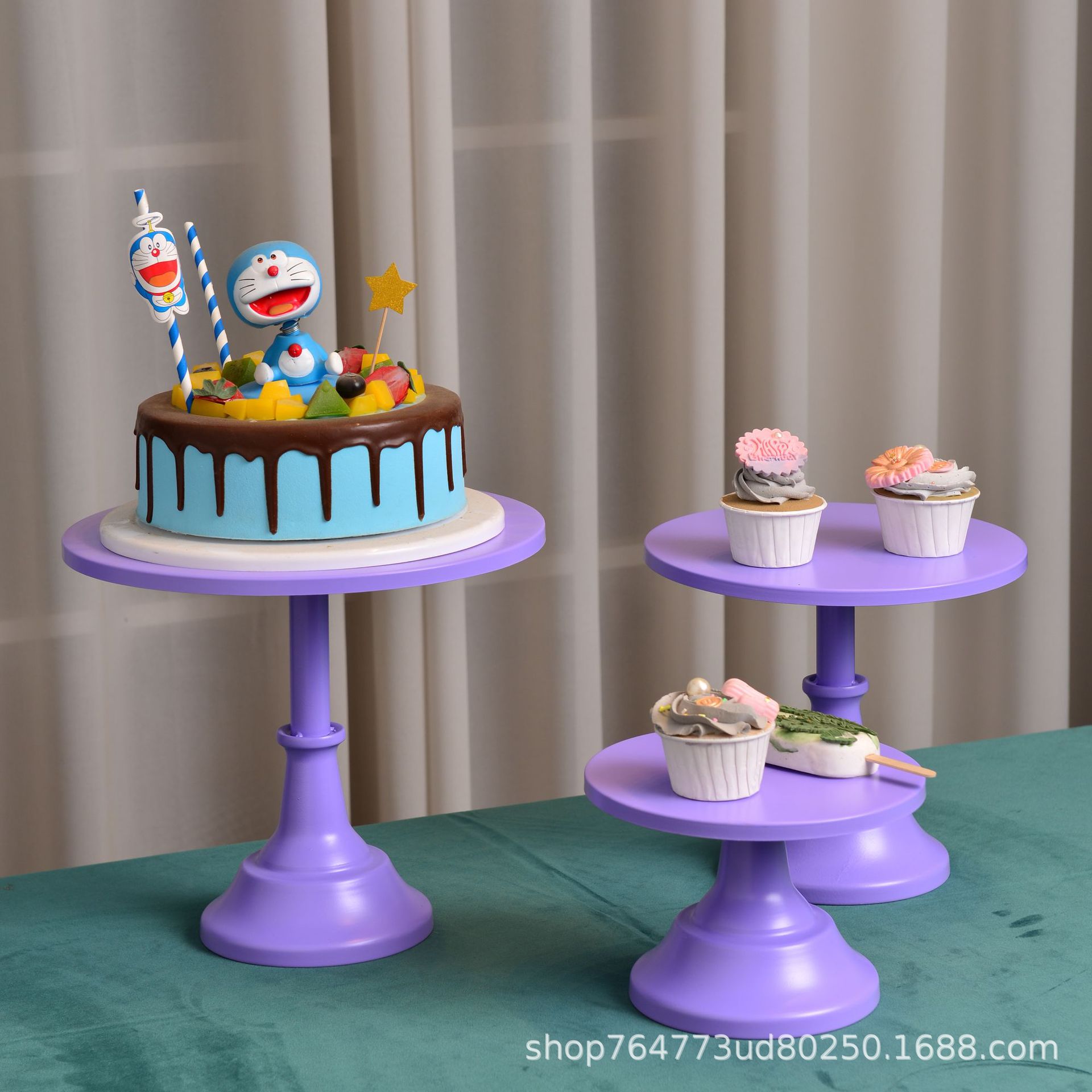 Soporte de Exhibición para Postres de Hierro Decorativo para Té de la Tarde