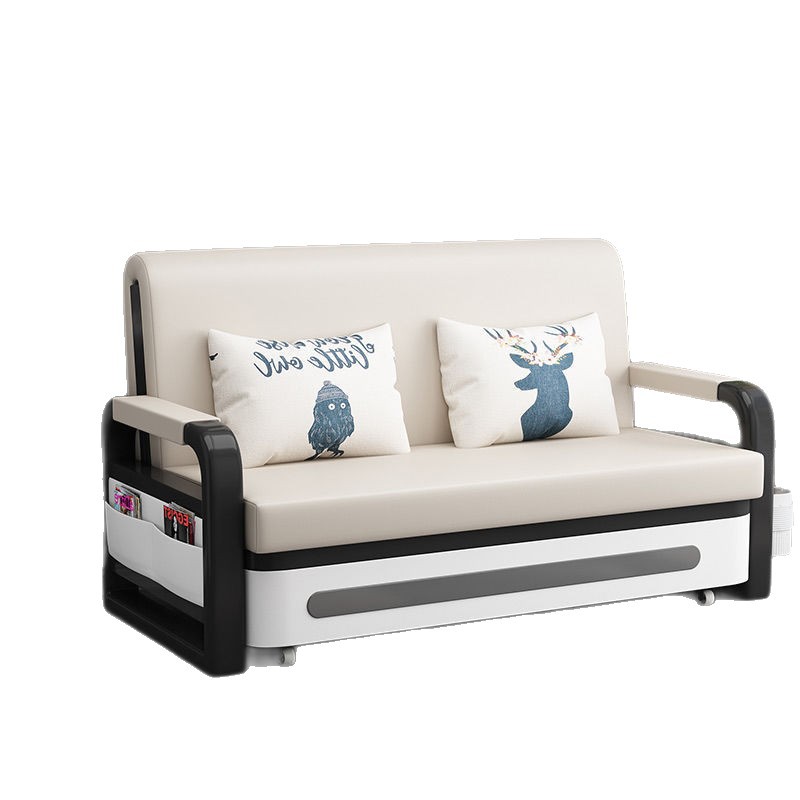 Cama retráctil plegable de doble propósito pequeña sala de estar sofá plegable multifuncional dormitorio sin lavar tecnología sofá cama de tela