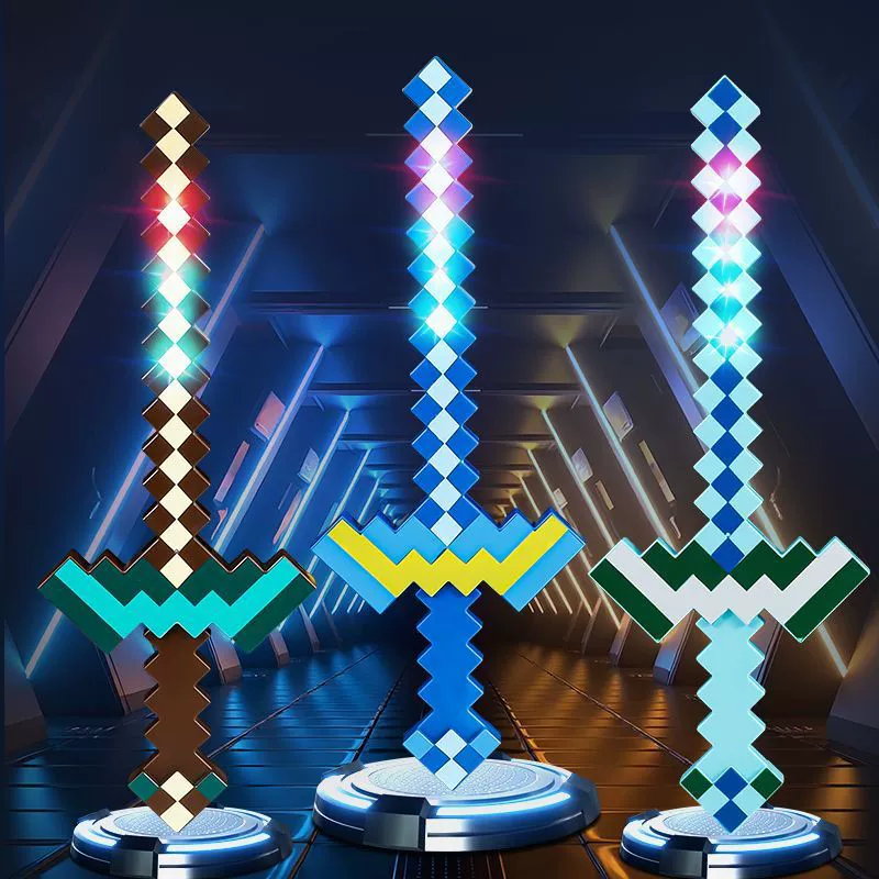 Мир моей Diamond Sword Harbin Игровые игрушки Основанный кристаллический меч, игрушки для мальчиков Меч Меч