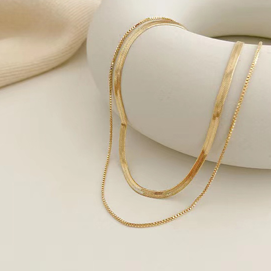 Snake bone necklace female niche design feeling ins cold style choker collarbone chain new net red necklace_voghion.com