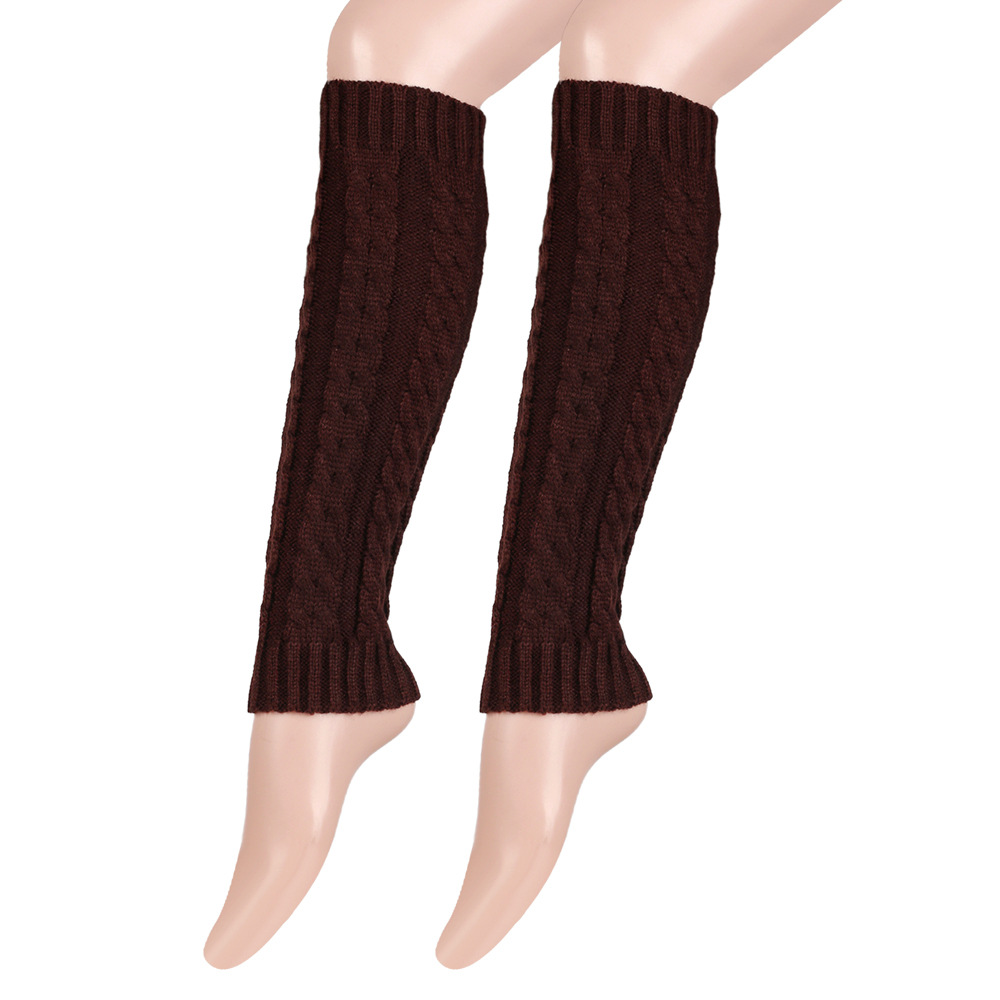 Damen-Beinlinge, Knöchel, Winter, warm, Stretch, gestrickt, Slouch, Thermo-Damen, dicke Wollmanschetten, Hanfstiefelsocken, schwarz-weiße Gamasche – Detail 12
