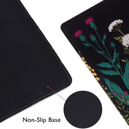Amazon estallado esteras de ratón personales super grandes esteras de escritorio floral de precisión bloqueado borde impermeable a prueba de suciedad deslizante oficina interior