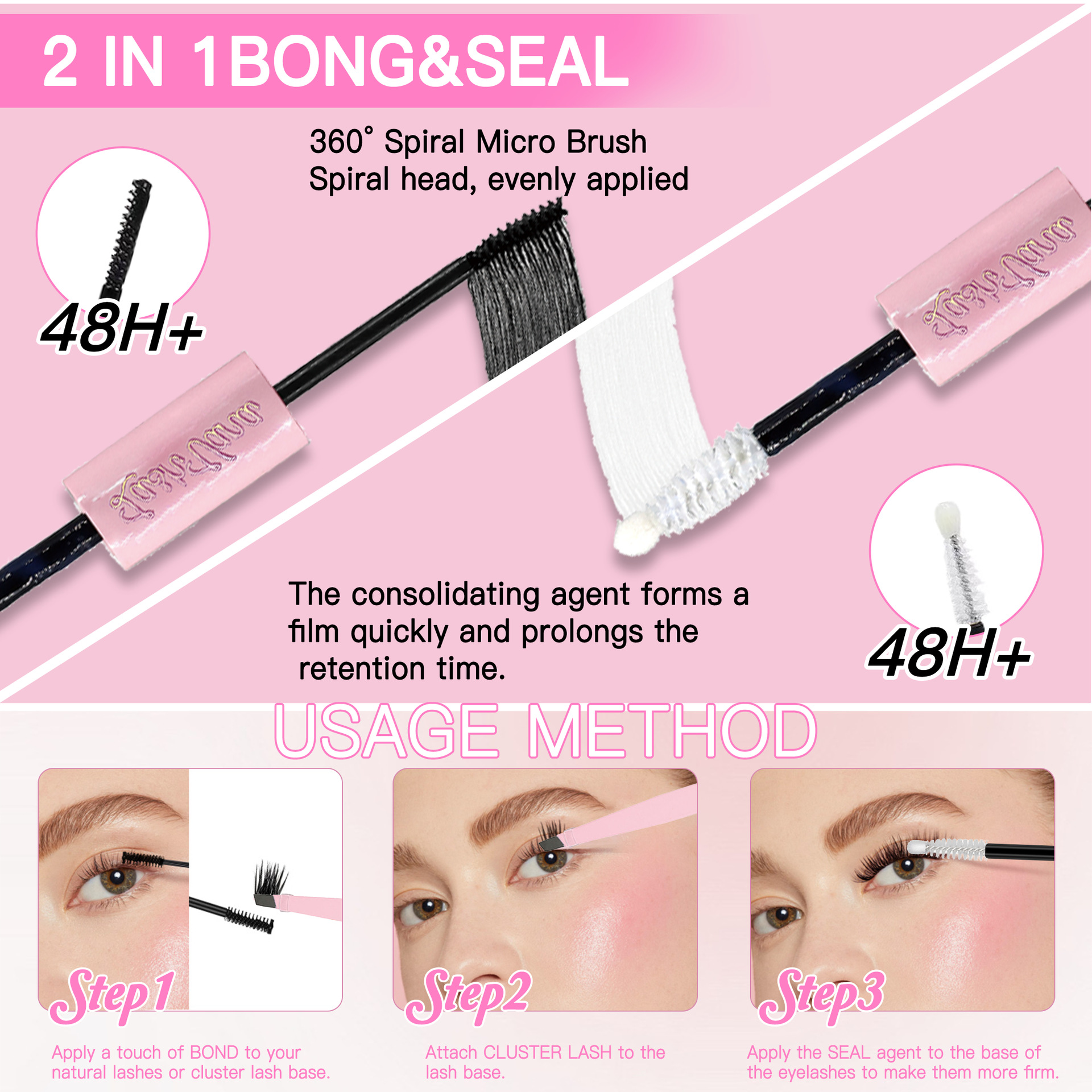 Lashes kit pestañas europeas y americanas transfronterizas de gran capacidad pestañas postizas gruesas rizadas de un solo racimo pestañas postizas planas al por mayor