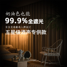 亚马逊布拉格黑丝星级酒店工程物理隔音防晒全遮光柯桥窗帘全屋