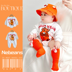潮牌小眾設計師品牌嬰幼兒衣服小老虎baby tiger男女寶爬服連身衣