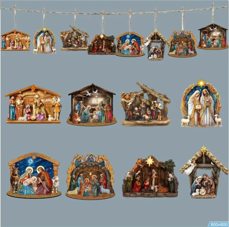 クロスボーダー新しいクリスマスツリーディッカイアント装飾品ディカイアントクリスマス木製吊り下げ装飾品クリスマスパーティーの装飾|undefined