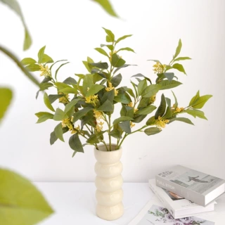 仿真花桂花造景装饰植物仿真桂花枝摄影道具千里香假花叶子桂花树