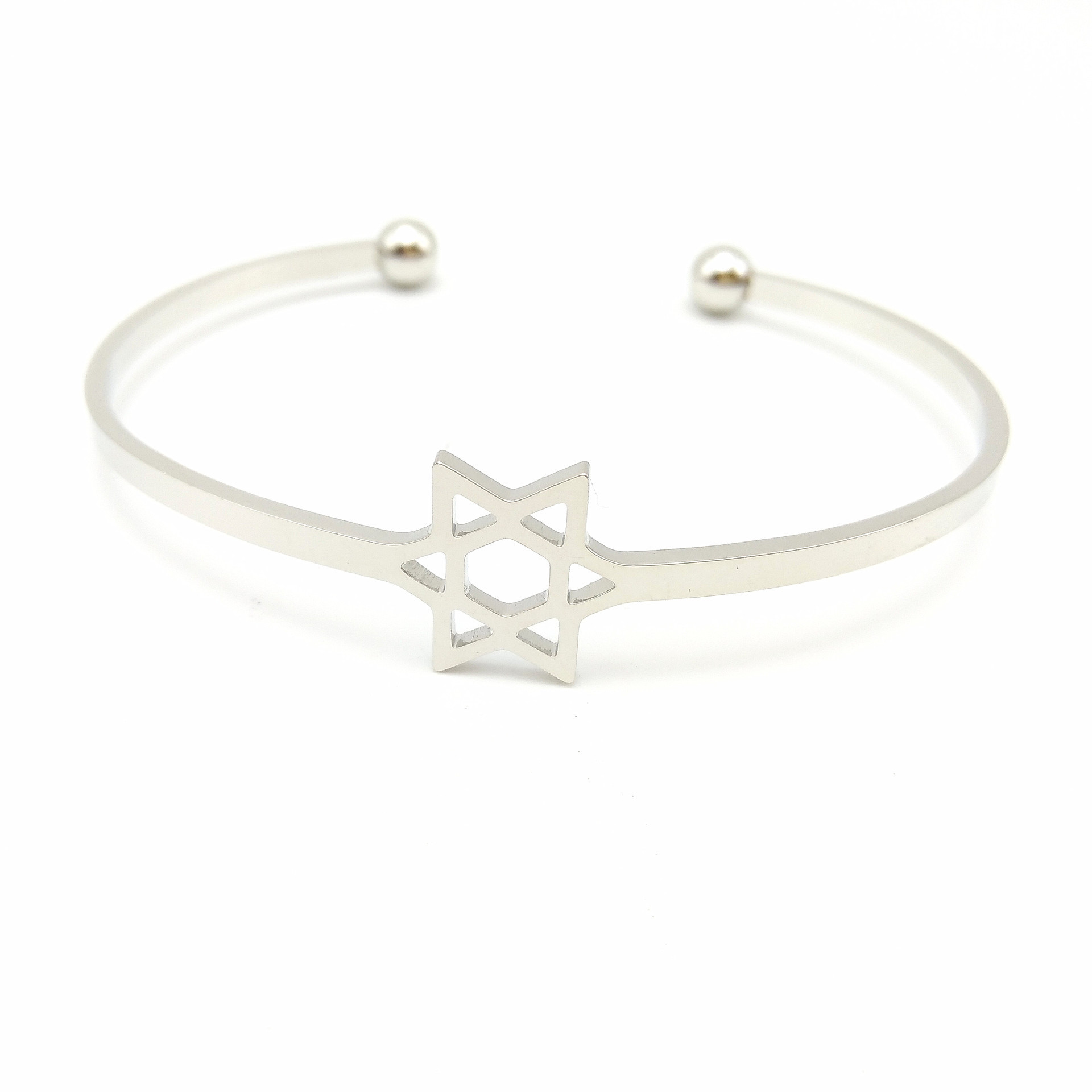 Women's Gender Plating, Hollow Out Design Simple Style Star Iron Plating Hollow Out Women's Bangle