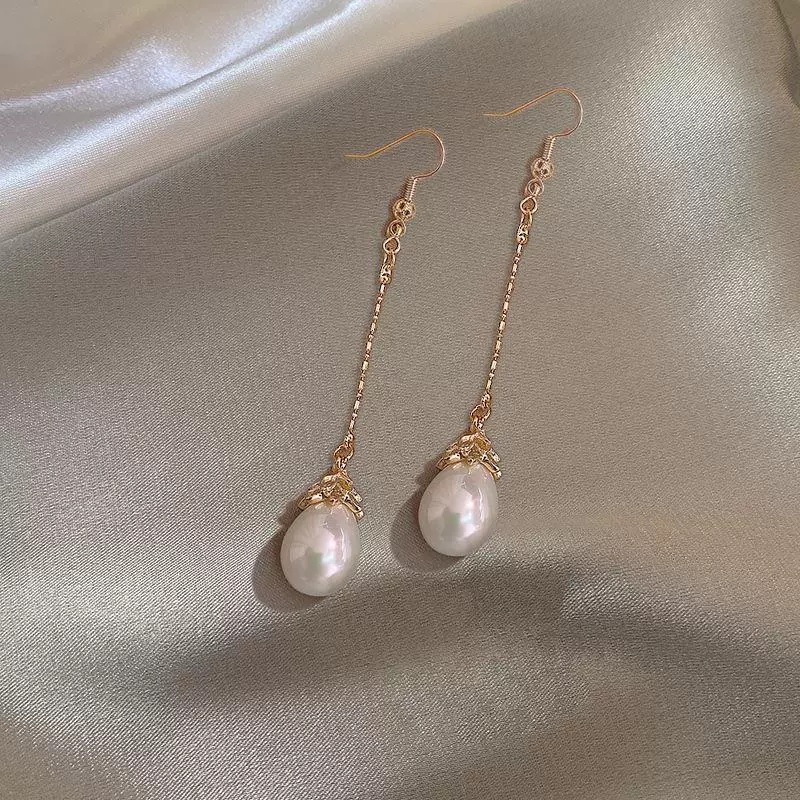 Серьги из жемчуга, серебряная игла, образец серебра 925, французский стиль, интернет-знаменитость, коллекция 2022, корейский стиль