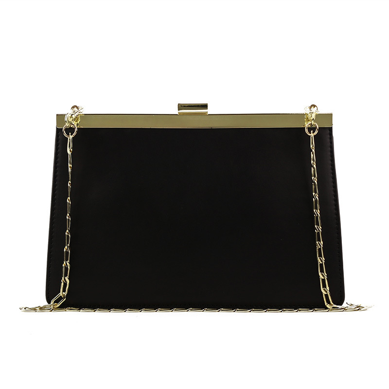 Women's Cowhide Chain Bag, Niche Design Lizard Embossed Clasp Bag, Single Shoulder Handbag Envelope Bag, French Style Evening Bag - Thumbnail 4