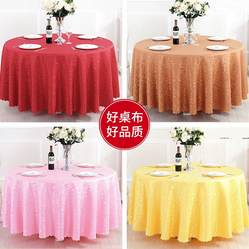 Big Red Hotel Wedding Table Cloth Founded Coffee Table Round Table Skirt Restaurant Restaurant Circular Table Capua Table