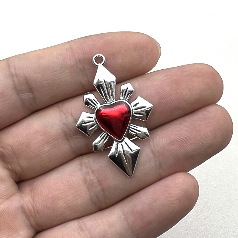 DIY Jewelry Accessories Classification 1 Piece Quantity 1 Piece Zinc Alloy Gold Plated Heart Shape Pendant