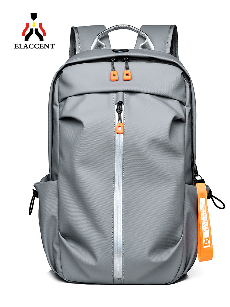 Mochila para hombre, ligera, de gran capacidad, bolso de viaje moderno para estudiantes universitarios, bolso informal de color sólido para computadora, venta al por mayor para hombres