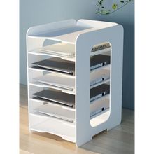 文件收纳整理盒办公用品桌上创意分类4纸文件筐床头多层书架意赛