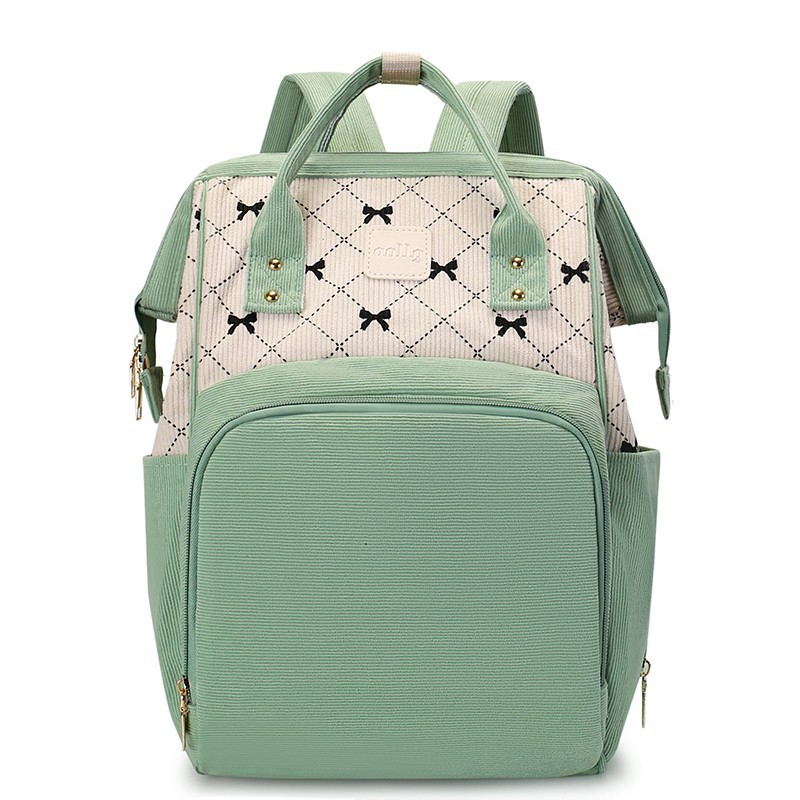 Bolsa de impresión de moda para mamás portátil versátil almacenamiento de botellas de leche bolsa de madre y bebé al aire libre mochila de viaje multifuncional portátil