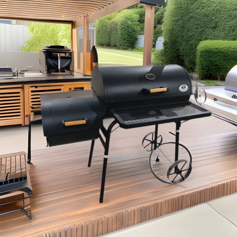 Fábrica de parrilla multifuncional en stock para jardín doméstico gran horno portátil al aire libre camping parrilla de parrilla