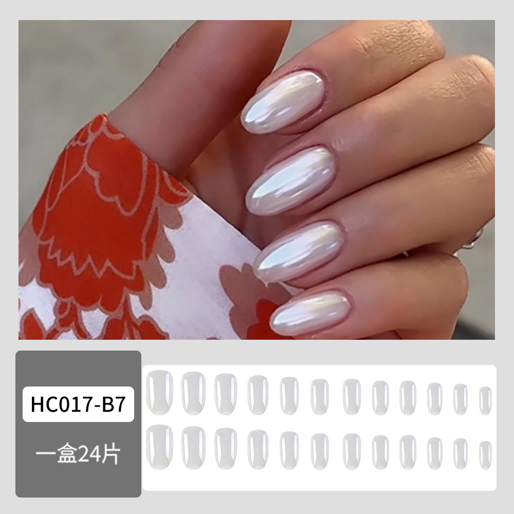 Hayley usa el mismo parche de uñas blanco perla, parche de uñas de alta calidad, parche de uñas láser de color fantasma, explosión transfronteriza