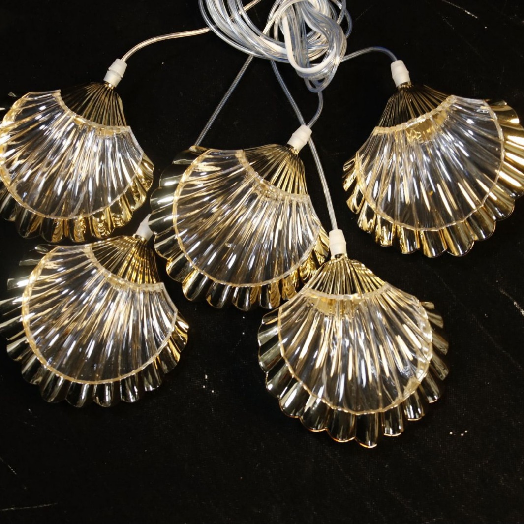 Acrílico luminoso cinco cabezas lámpara de concha escenario diseño colgante LED lámpara decorativa lámpara de boda led luz super brillante