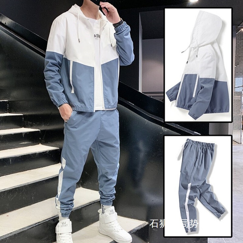 Men's Suit 2025 New Casual Suit Youth Korean Style Sports Two-Piece Suit Large Size Sports Suit Trendy