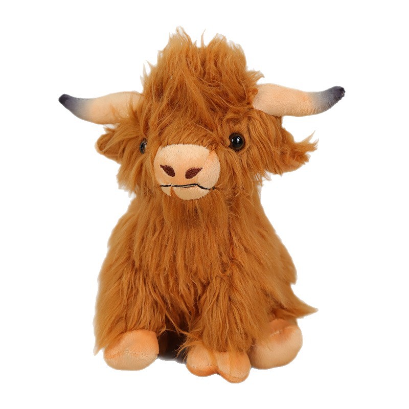 跨境现货牦牛娃娃 HighlandCow仿真苏格兰高地牛动物毛绒玩具公仔