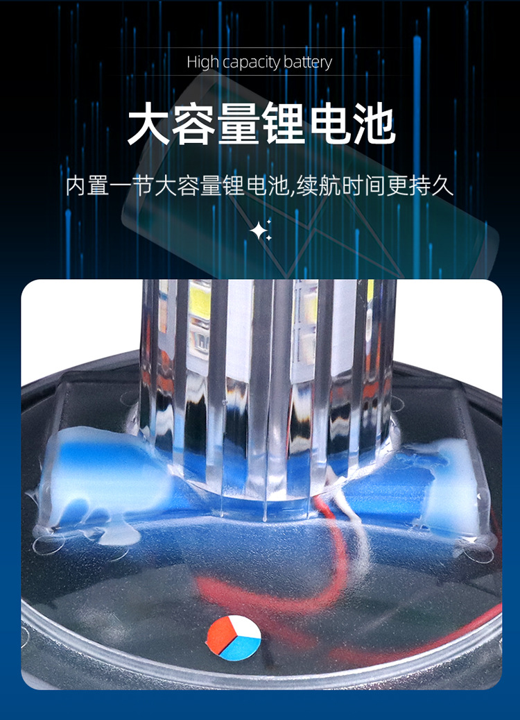 Three-color signal light blue white red solar warning light led flash flash explosion light marine navigation light flashing light