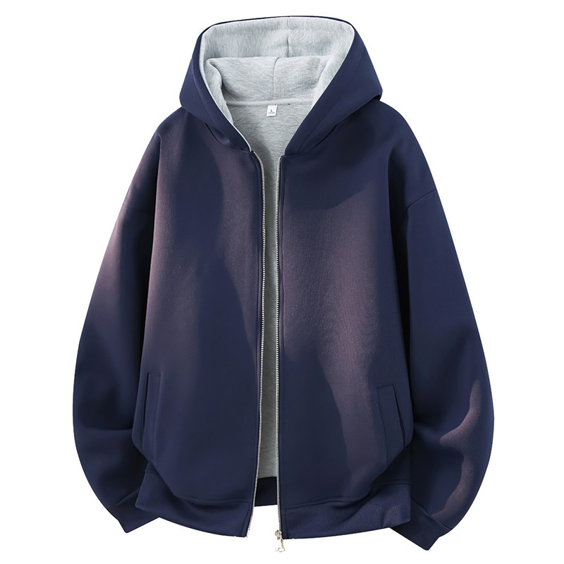 Free shipping [M-8XL] [heavyweight 450g] 2026 autumn and winter hooded cardigan casual sweatshirt men's jacket