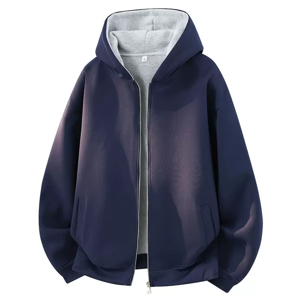 Free shipping [M-8XL] [heavyweight 450g] 2026 autumn and winter hooded cardigan casual sweatshirt men's jacket