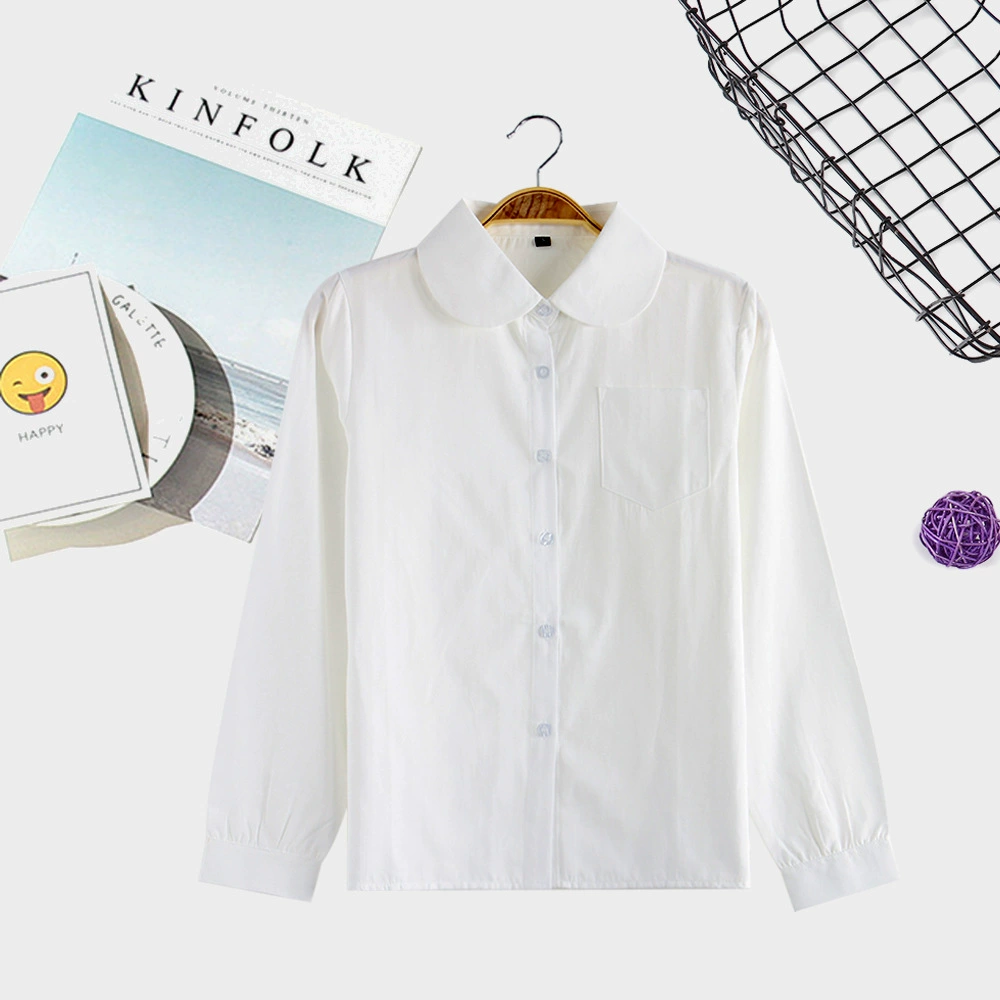 Фабрика в наличии оптовая продажа японская православная Студенческая таблетка отворот вокруг шеи детский сад JK рубашка с длинным рукавом