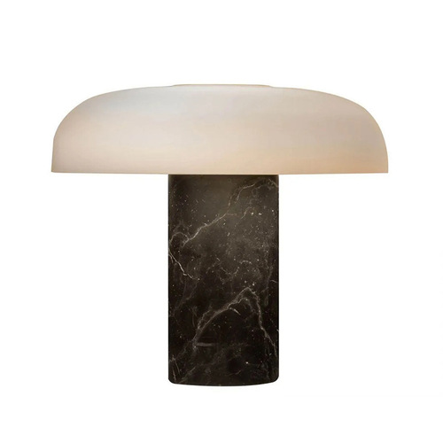 Postmodern minimalist marble nightstand lamp, Nordic designer style model room bedroom hotel black and white nightstand lamp