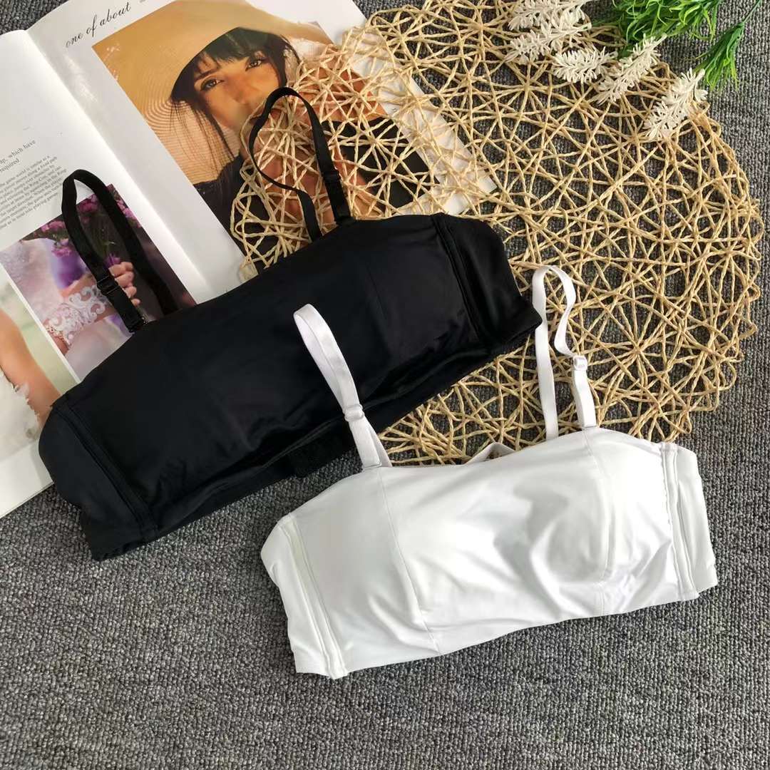 Nueva celebridad en línea chica en vivo empuja hacia arriba la ropa interior tubo superior anti-exposición de una pieza sin costuras empuja hacia arriba el sujetador