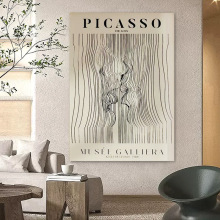 北欧抽象线条极简小众工业风艺术装饰画客厅卧室餐厅背景挂画
