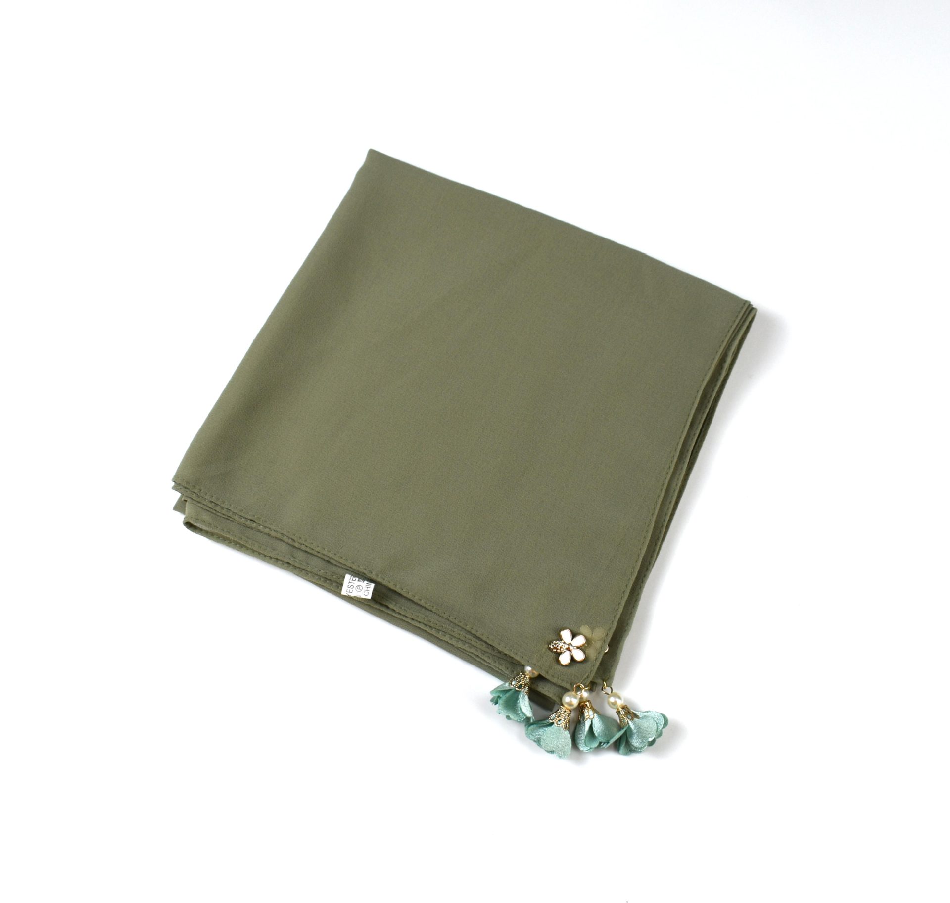 MH030 Pearl Chiffon Square Hijab Scarf from Mariam's Collection13